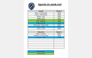 Agenda du week-end