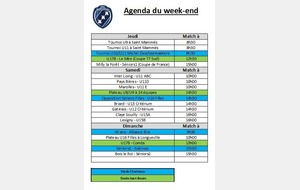 Agenda du week-end