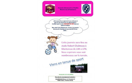 Féminine : Journée découverte le mercredi 25 février !