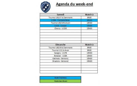 Agenda du week-end