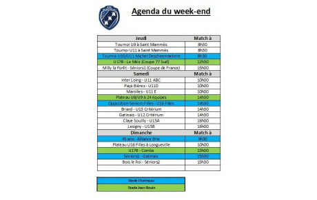 Agenda du week-end