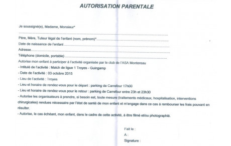 Assistez au match TROYES-GUINGAMP le 3 octobre 2015 pour les U10/U11.
