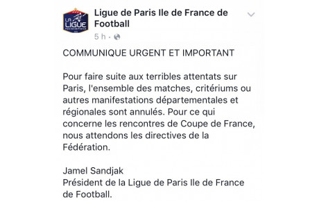 Matchs annulés ce week-end !