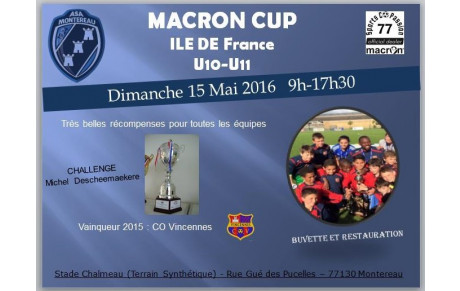Recherche bénévoles pour la &quot;MACRON CUP&quot;