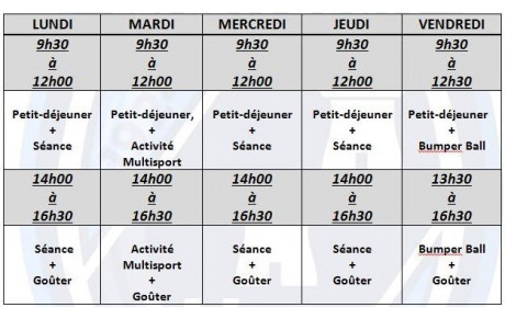 Programme vacances AVRIL !