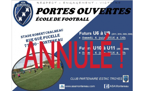 PORTE OUVERTE REPORTÉE ! 