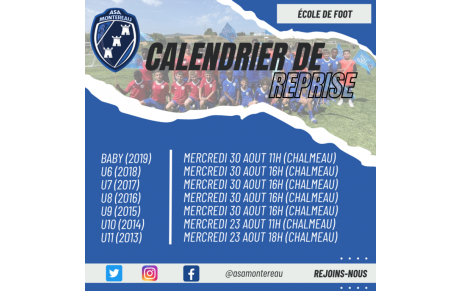 Calendrier de reprise
